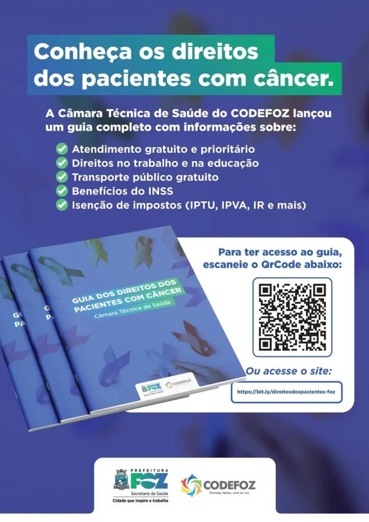 Guia de direitos para pacientes com câncer em Foz do Iguaçu
