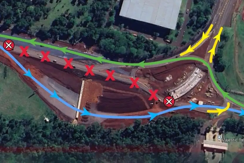 Alteração de tráfego na BR-469 Foz do Iguaçu