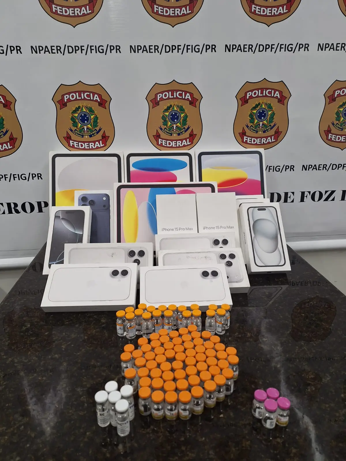 PF apreende medicamentos contrabandeados em Foz do Iguaçu