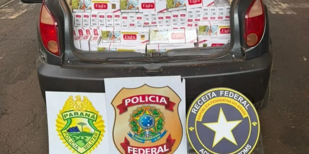 Apreensão de cigarros contrabandeados na BR-277