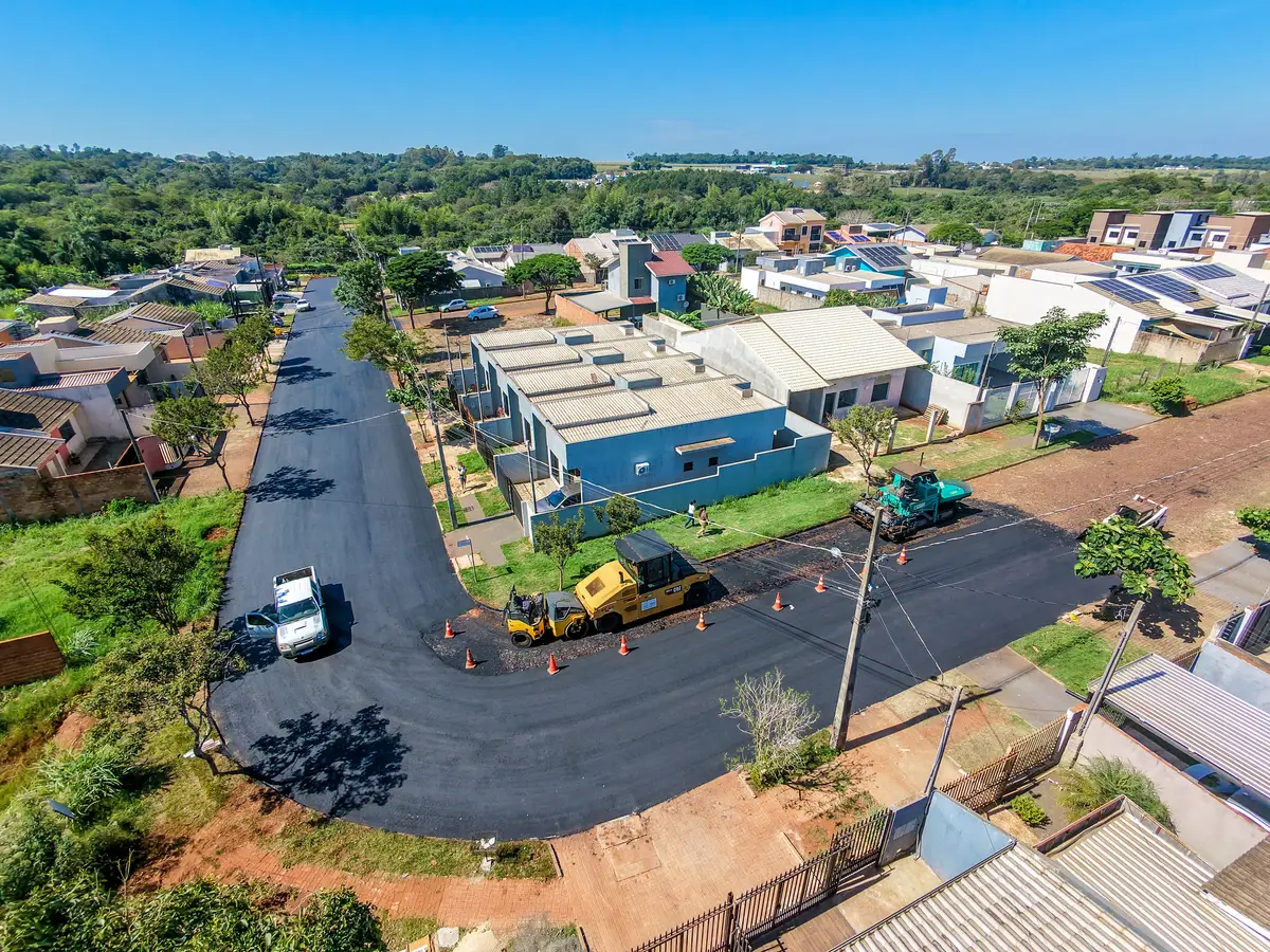 Pavimentação do loteamento Don Giovanni em Foz do Iguaçu