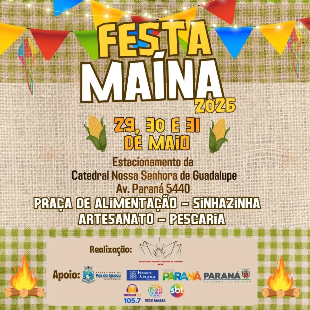 Festa Maína 2026 na Vila A em Foz do Iguaçu