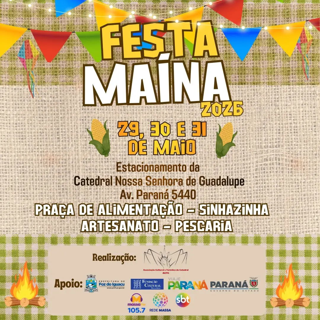Festa Maína 2026 na Vila A em Foz do Iguaçu