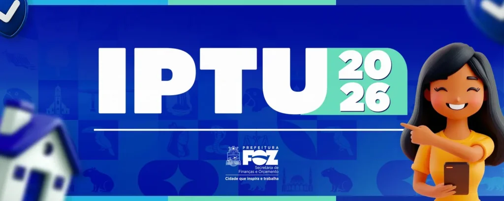Segunda parcela do IPTU Digital 2026 em Foz do Iguaçu