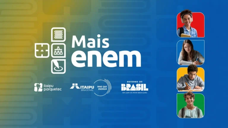 Inscrições gratuitas Projeto +Enem Itaipu Binacional