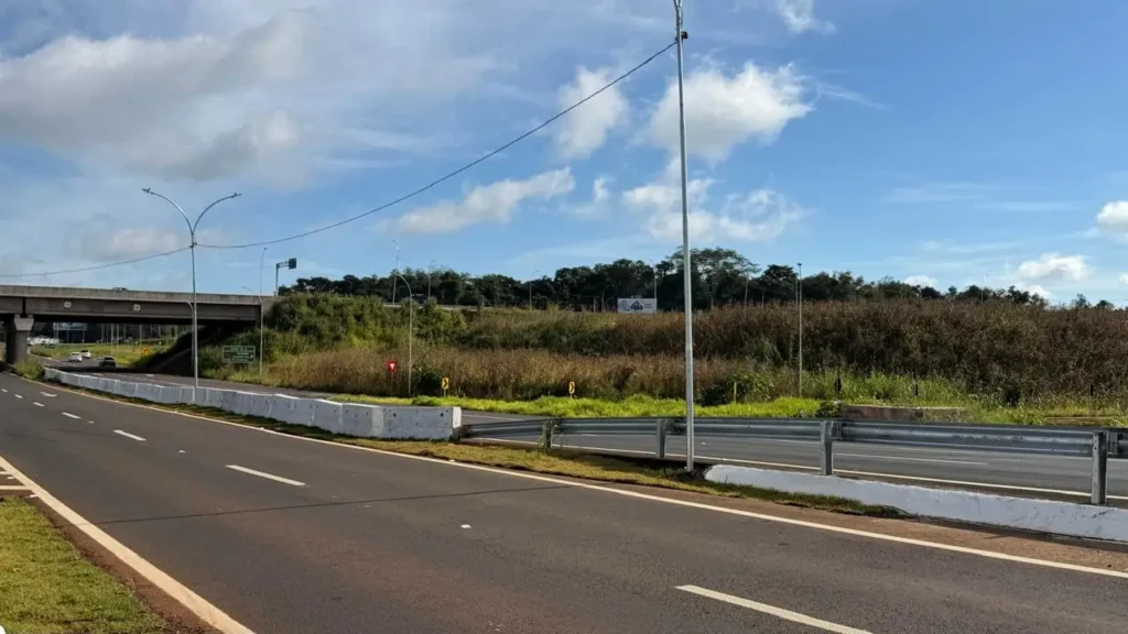 Roçada às margens da Perimetral Leste em Foz do Iguaçu