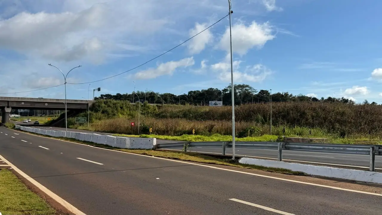 Roçada às margens da Perimetral Leste em Foz do Iguaçu