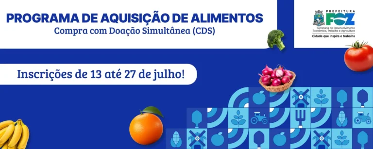 Inscrições para agricultores familiares no Programa de Aquisição de Alimentos