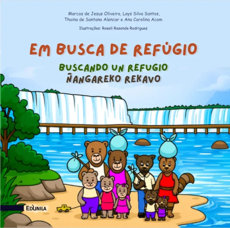 Livro infantil Em busca de refúgio da EDUNILA