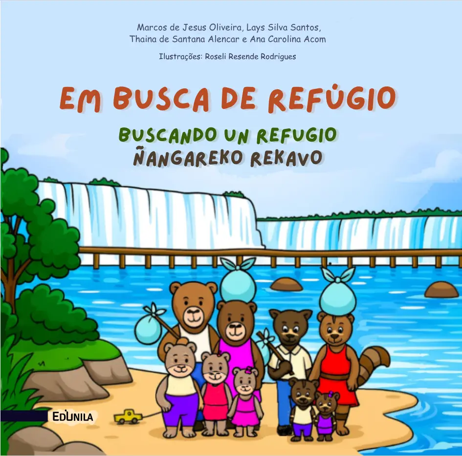 Livro infantil Em busca de refúgio da EDUNILA